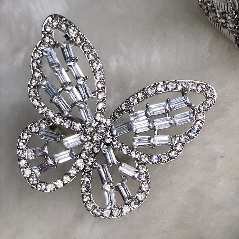 Sparkly Butterfly Statement Ring